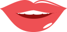 Cosmetic Icon of Red Lips